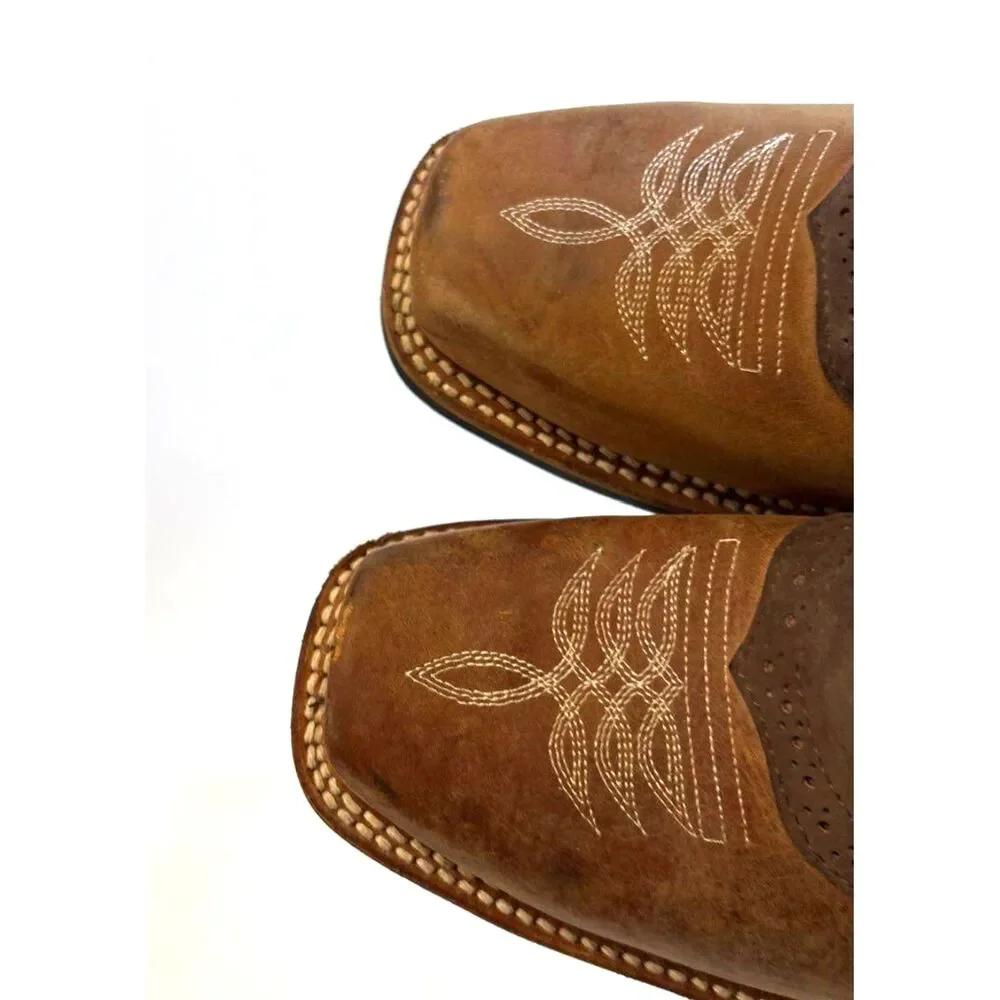 Old Corral Men's Brown Cowboy Ankle Boots - Size 28 & 1/2 (Mexico)